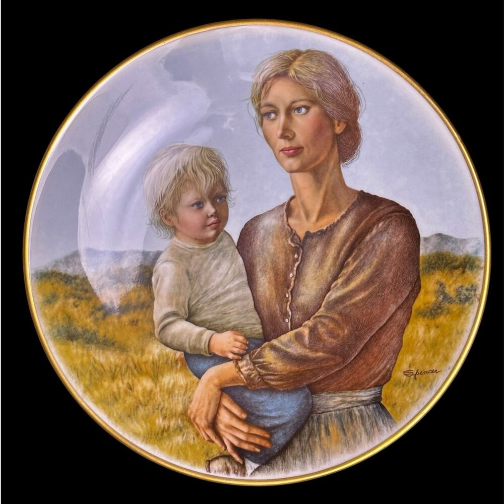 1974 Gorham Fine China Promises to Keep Arnie Spencer Limited Edition Plate VTG